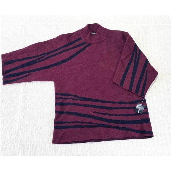 Alfani‎ Sweater Top Small Red Plum Kimono Sleeves - Picture 2 of 8